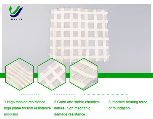 Ekolojik Koruma Su Koruması İçin Cam Elyaf Geogrid 30-80kN/m
