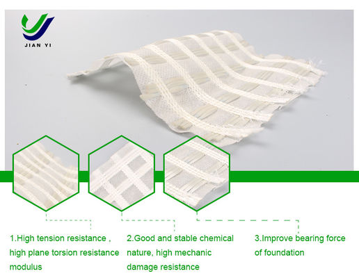 Ekolojik Koruma Su Koruması İçin Cam Elyaf Geogrid 30-80kN/m