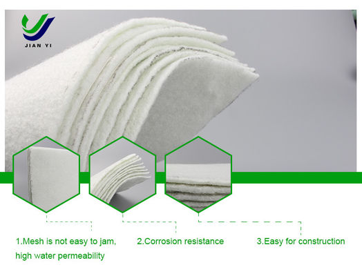 Eğim koruması için 100-800g/m2 nonwoven staple fiber geotextile