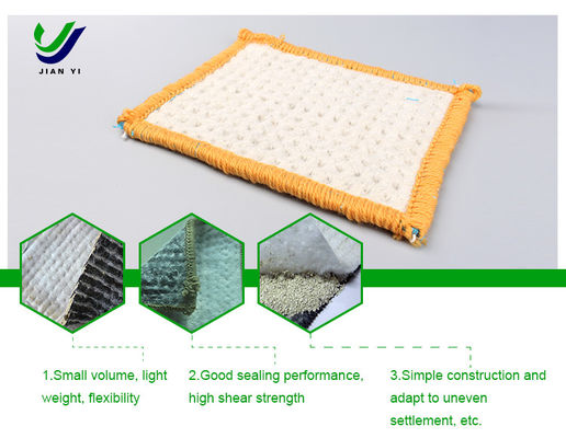 4m ~ 6m Genişliği Bentonit Geosentetik Kil Liner Sızıntı Kontrolü ve İzolasyon için