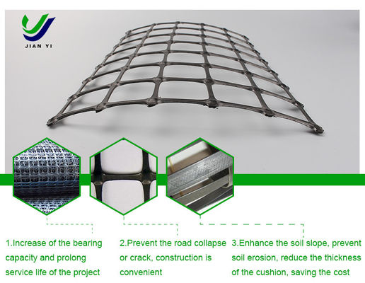 Tünel için UV Dirençli Biaxial Polipropilen Geogrid