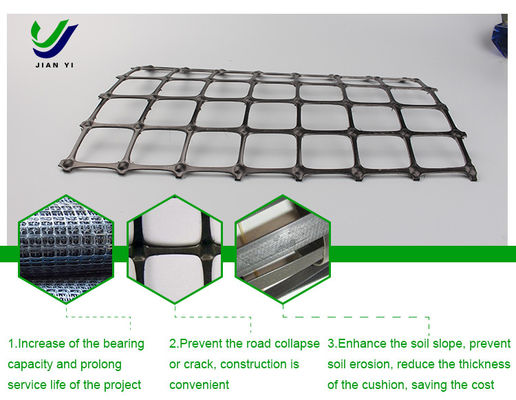 Temel Güçlendirilmiş Biaxial Plastik Geogrid Ekolojik Koruma Malzemesi