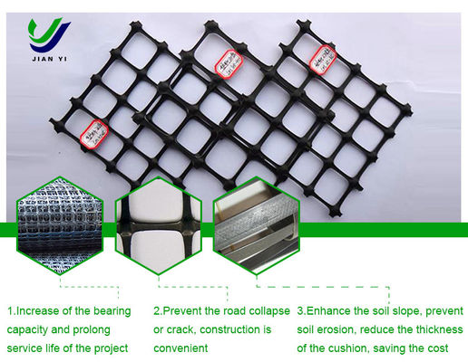 Asit Dirençli Biaxial Polipropilen Geogrid Desteklenir Eğitme Matı