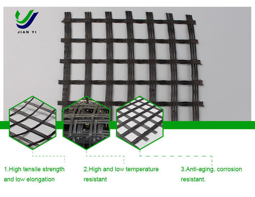 Asfalt Çimento Yürüme Alt Değeri Güçlendirilmiş Anti-Yaşlanma Fiberglass Geogrids
