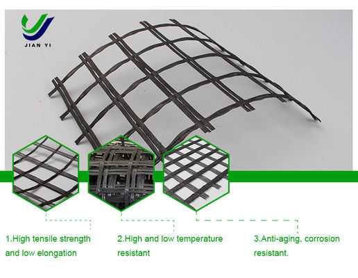Demiryolu yol yatağının güçlendirilmesi için özel cam fiber geogrid 1-6m