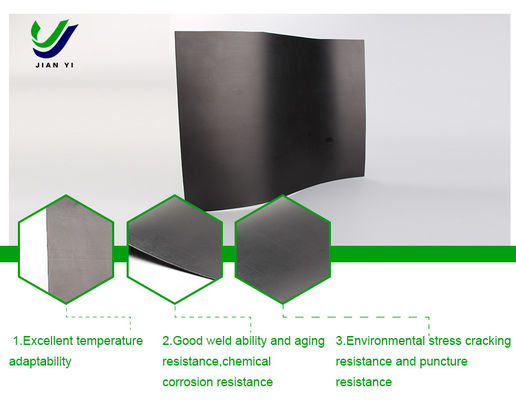 Permeable Material HDPE Filtrasyon ve Izolasyon için Yumuşak Geomembran