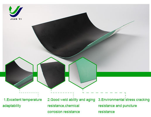Su birikimi ve yapay göl için pürüzsüz HDPE Geomembrane