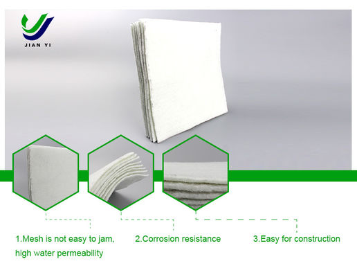 Yüksek Güçlü Staple Fiber Geotextile 0.9 ~ 5mm İnşaat Mühendisliği Projeleri İçin