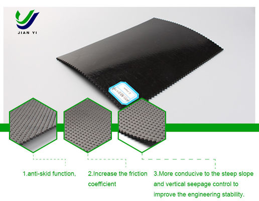 Eğim mühendisliği ve baraj anti sızıntı için dokulanmış HDPE geomembran