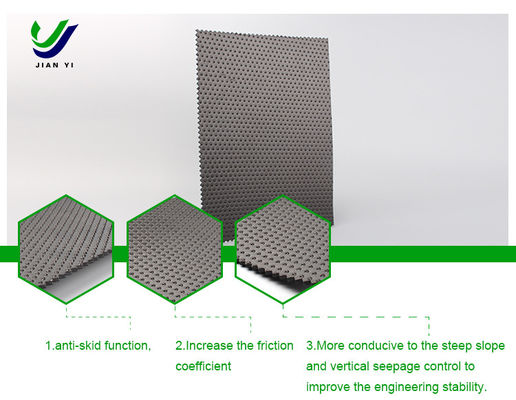 Kaba Teksturlu HDPE Geomembranı 1.5 mm Siyah Geliştirilmiş Kapansızlık için