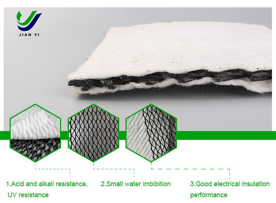 Yüksek Çekme Dayanımı ≥16kN/m UV Dayanımlı 3D Kompozit Drenaj Jeosırt Kimyasal Dirençli