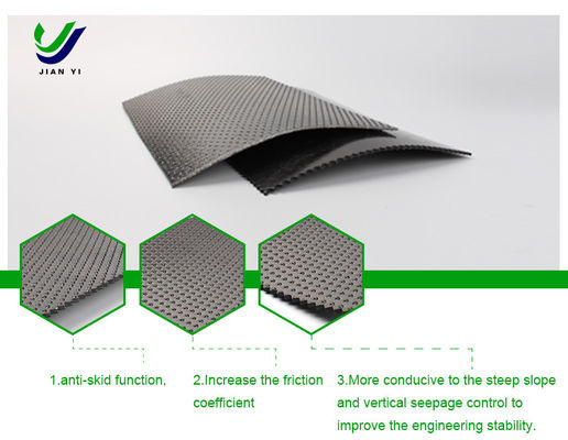 Sütun Noktası Yapısıyla Kayma ve Erozyona Karşı HDPE Teksturlu Geomembran
