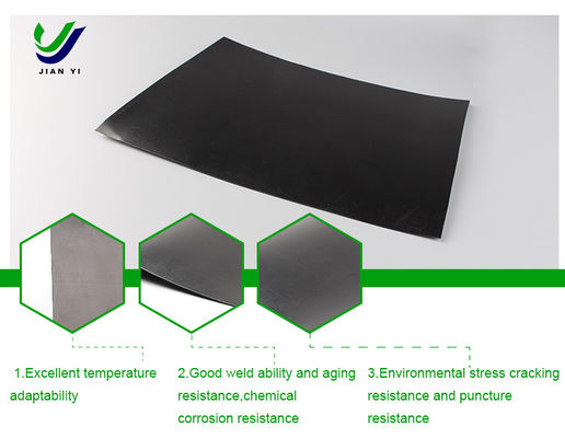 Üstün sıvı bariyeri ve uzun süreli koruma HDPE jeomembranı