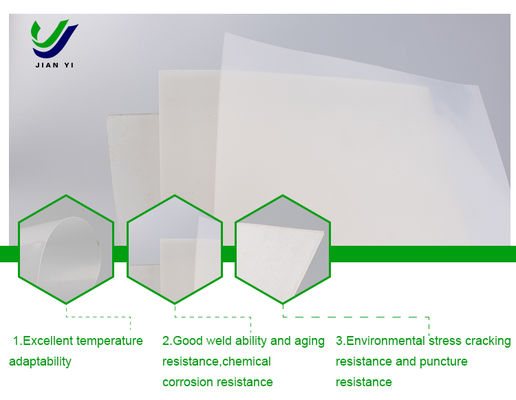 Kıyısal Stabilite İçin %700 Uzama, 480N Delinme Direnci ve 9m Ekstra Geniş Rulolara Sahip HDPE Pürüzsüz Geomembran Kaplama