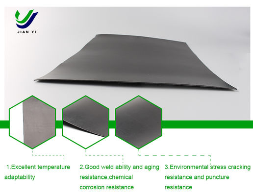 Yüksek Performanslı HDPE Düz Geomembranı, Kırılma sırasında %700'lük uzatma, Mükemmel Kimyasal Direnci ve Akvakültür için özelleştirilebilir Genişlik